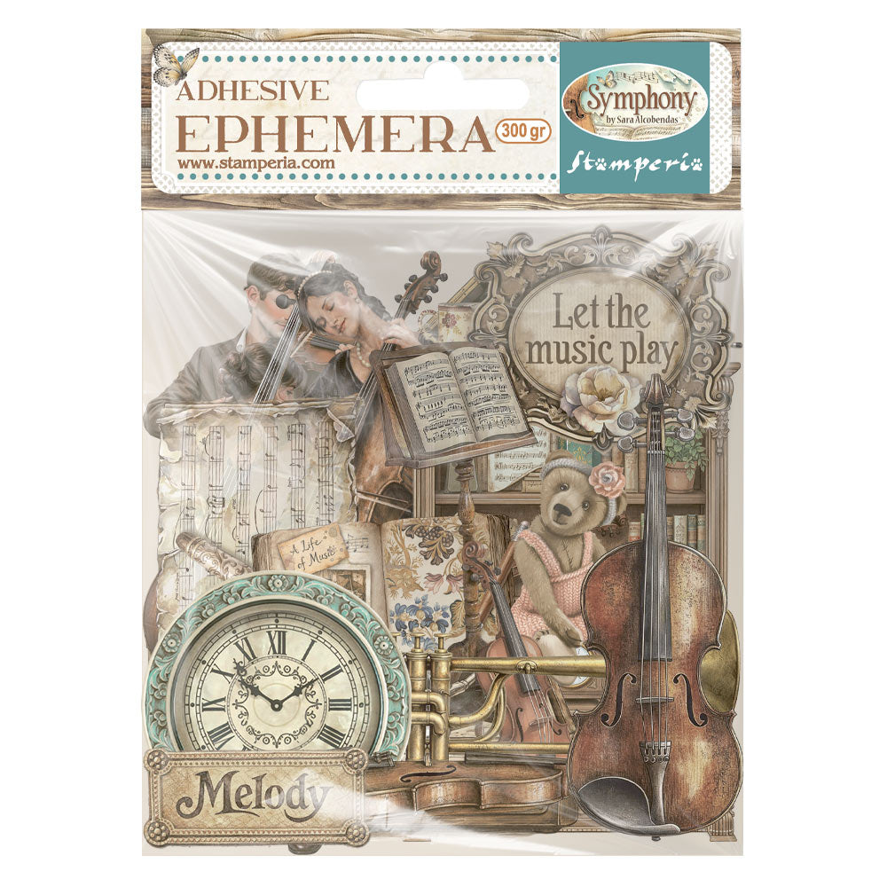 Stamperia SYMPHONY Adhesive Paper Cut Outs EPHEMERA #DFLCT84