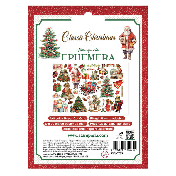 Stamperia CLASSIC CHRISTMAS Adhesive Paper Cut Outs EPHEMERA #DFLCT85