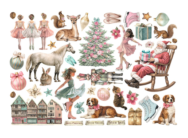Stamperia WINTER MAGIC Adhesive Paper Cut Outs EPHEMERA #DFLCT86