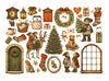 Stamperia SILENT NIGHT Christmas Adhesive Paper Cut Outs EPHEMERA #DFLCT88