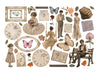 Stamperia FLOWERS and POEMS Adhesive Paper Cut Outs EPHEMERA #DFLCT92