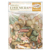 A package of Stamperia 'Adhesive Ephemera' craft paper featuring a whimsical illustration of a family of mice around a pink car, with a telescope, patchwork elements, and autumn-themed details.
