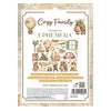 Stamperia COZY FAMILY Adhesive Paper Cut Outs EPHEMERA #DFLCT93