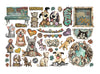 Stamperia FURRY FRIENDS 2 Adhesive Paper Cut Outs EPHEMERA #DFLCT94