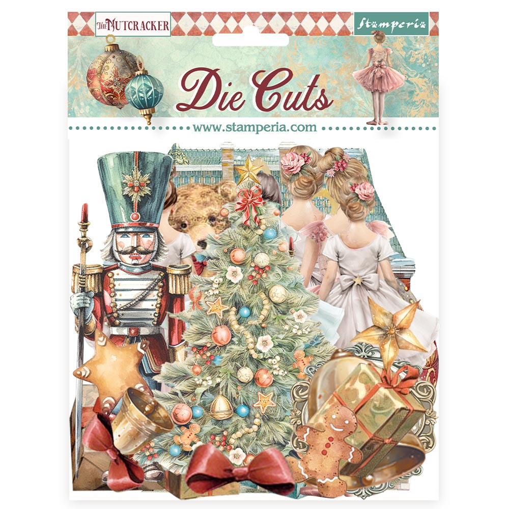 Stamperia Christmas THE NUTCRACKER Die Cuts Chipboard Shapes #DFLDC103