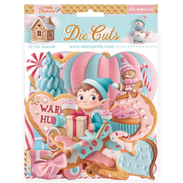 Stamperia CANDY CHRISTMAS Die Cuts Chipboard Shapes #DFLDC118