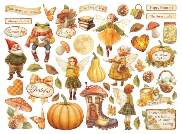 Stamperia WHISPERING WOODS Die Cuts Chipboard Shapes #DFLDC120