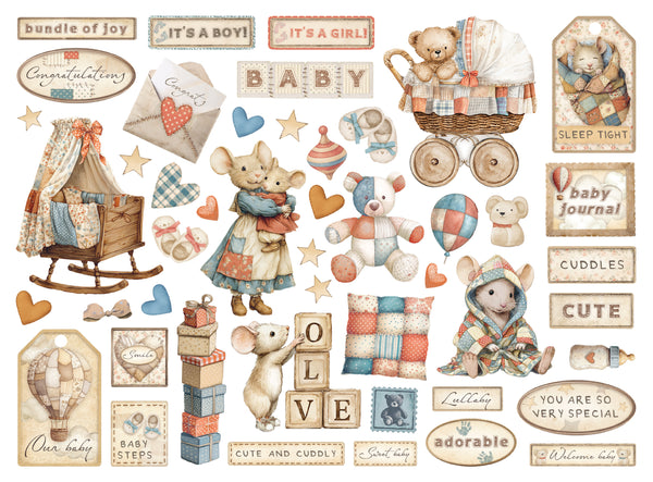 Stamperia BABY Die Cuts Chipboard Shapes #DFLDC125