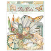 Stamperia Daisy Art die cuts packaging with various decorative elements on a white background.