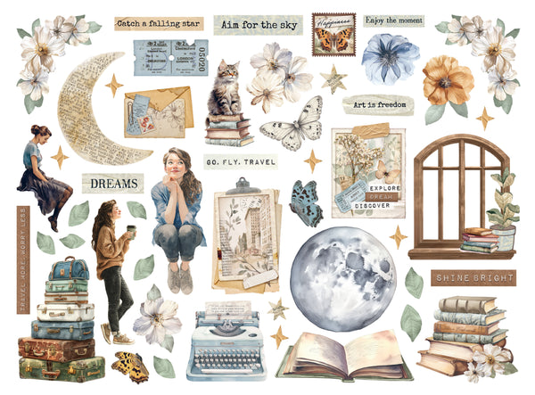 Stamperia SECRET DIARY Die Cuts Chipboard Shapes #DFLDC128