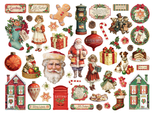 Stamperia CLASSIC CHRISTMAS Die Cuts Chipboard Shapes #DFLDC137