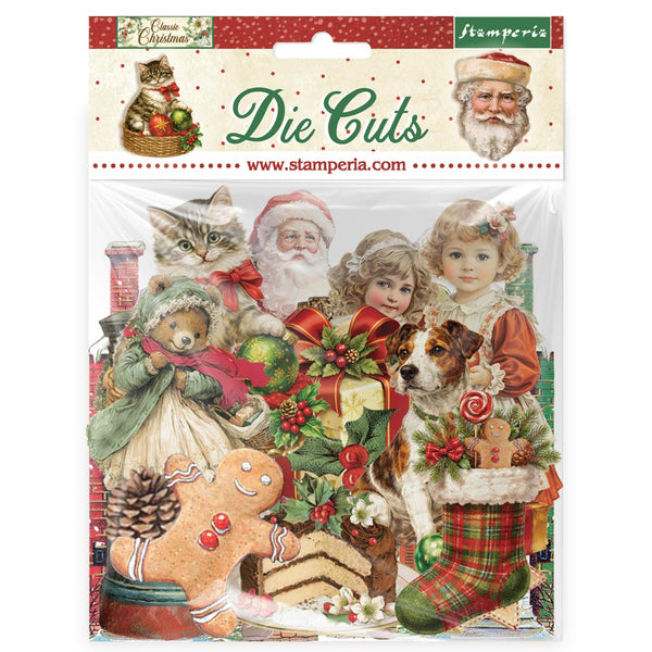 Stamperia CLASSIC CHRISTMAS Die Cuts Chipboard Shapes #DFLDC137
