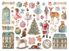 Stamperia WINTER MAGIC PINK CHRISTMAS Die Cuts Chipboard Shapes #DFLDC138
