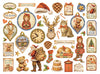 Stamperia SILENT NIGHT CHRISTMAS Die Cuts Chipboard Shapes #DFLDC140
