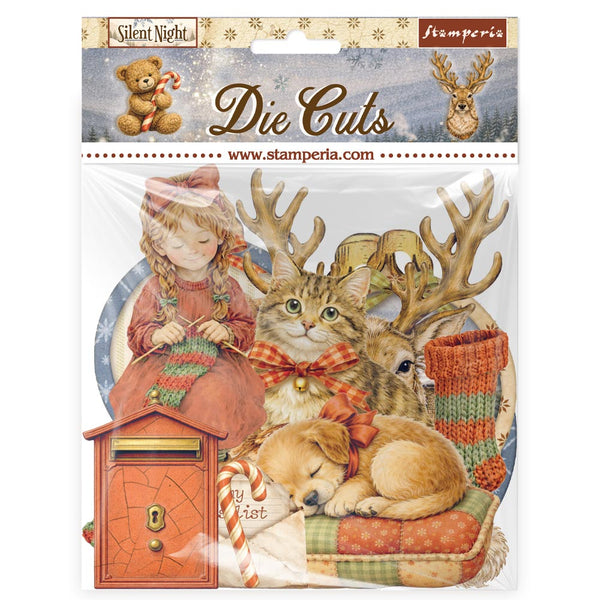 Stamperia SILENT NIGHT CHRISTMAS Die Cuts Chipboard Shapes #DFLDC140