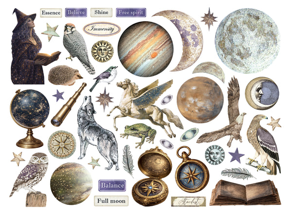 Stamperia COSMOS Die Cuts Chipboard Shapes #DFLDC142 - NEW