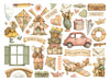 Stamperia COZY FAMILY Die Cuts Chipboard Shapes #DFLDC145