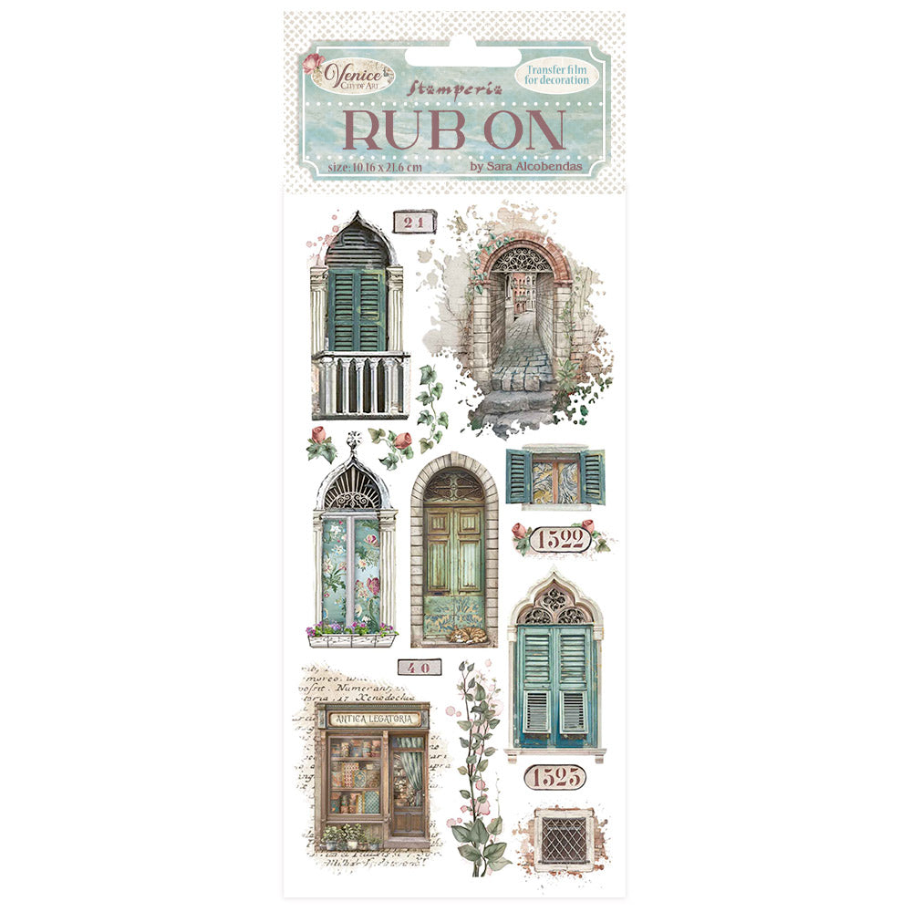 Stamperia Venice City of Art DOORS and WINDOWS Rub On 4