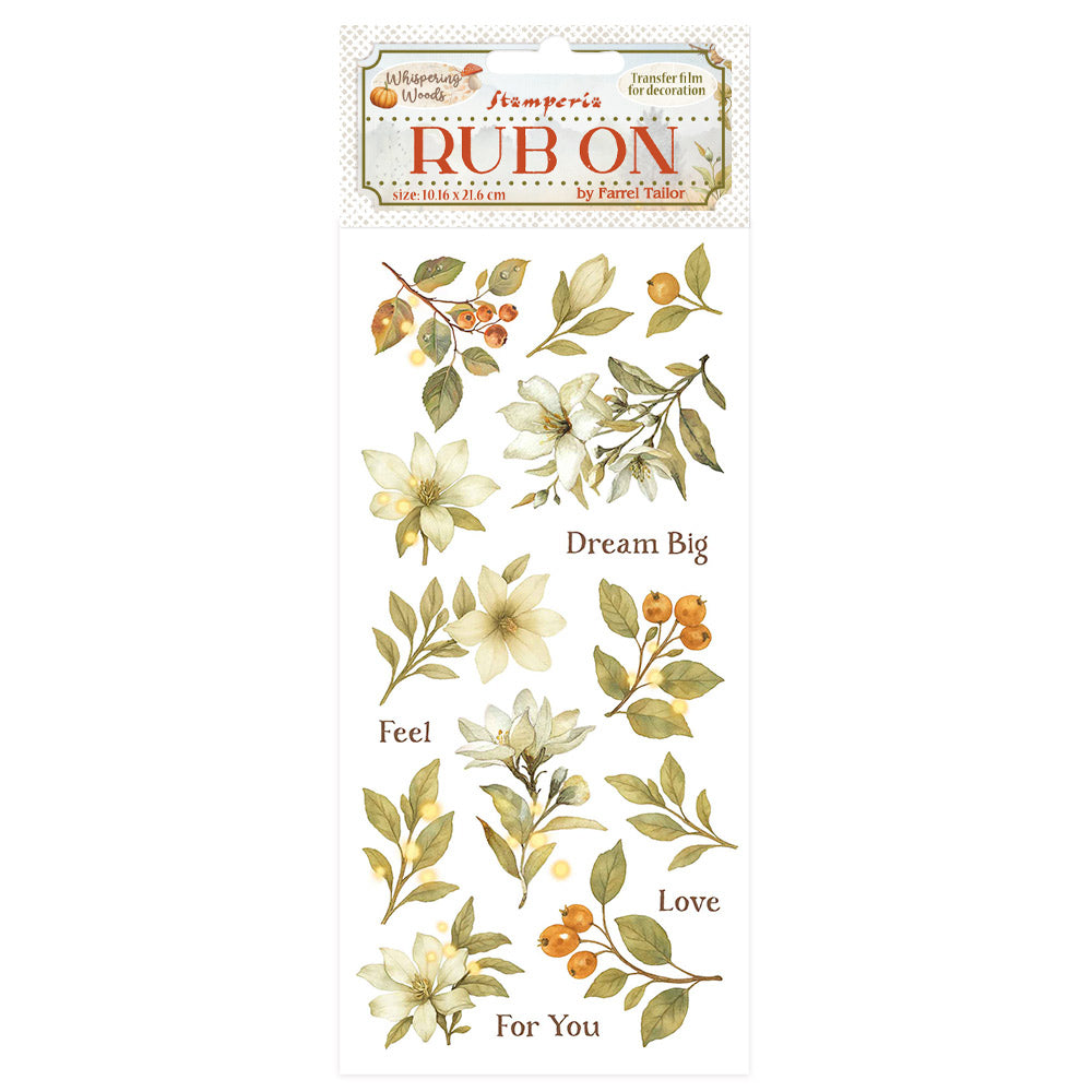 Stamperia WHISPERING WOODS MAGNOLIA Rub On 4