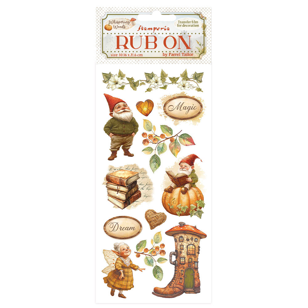 Stamperia WHISPERING WOODS - GNOME Rub On 4