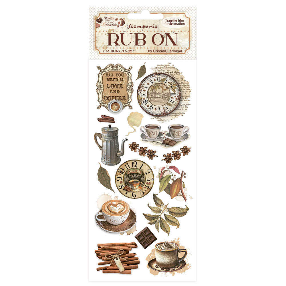 Stamperia COFFEE and CHOCOLATE - ALL YOU NEED IS LOVE AND COFFEE Rub On 4