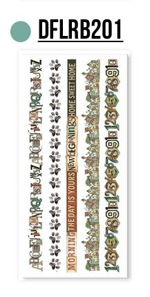 Stamperia FURRY FRIENDS - STRIPES Rub On 4