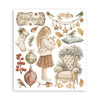 Stamperia WHITE CHRISTMAS - LARGE Rub On Selection 20,5x23cm  #DFLRBXG13