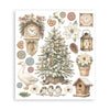 Stamperia WHITE CHRISTMAS - LARGE Rub On Selection 20,5x23cm  #DFLRBXG13