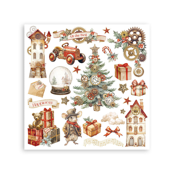 Stamperia GEAR UP FOR CHRISTMAS Rub On ASSORTMENT #DFLRBX03