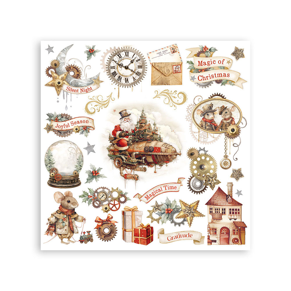 Stamperia GEAR UP FOR CHRISTMAS Rub On ASSORTMENT #DFLRBX03