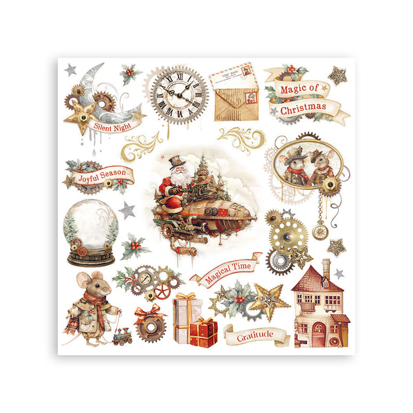 Stamperia GEAR UP FOR CHRISTMAS Rub On ASSORTMENT #DFLRBX03