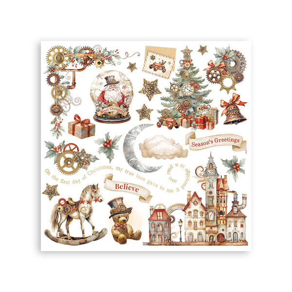 Stamperia GEAR UP FOR CHRISTMAS Rub On ASSORTMENT #DFLRBX03