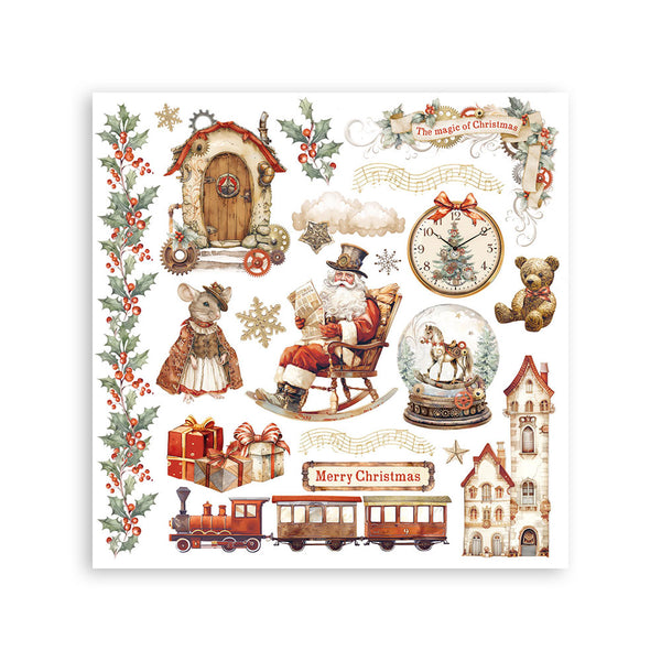 Stamperia GEAR UP FOR CHRISTMAS Rub On ASSORTMENT #DFLRBX03