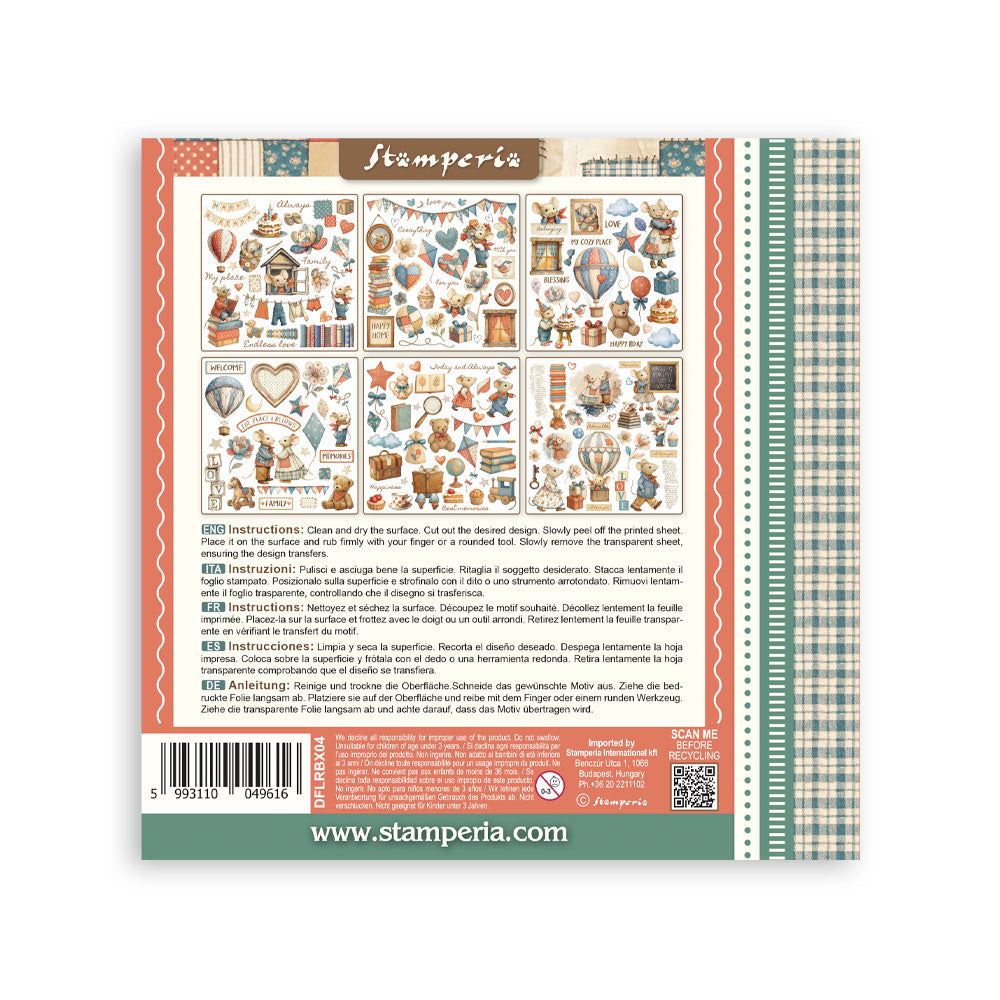 Stamperia FAMILY Rub On ASSORTMENT KIT #DFLRBX04