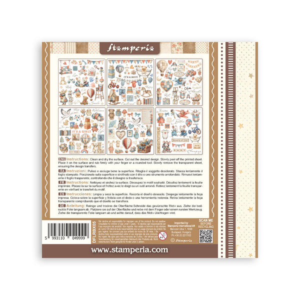 Stamperia BABY Rub On ASSORTMENT KIT #DFLRBX05