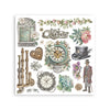 Stamperia GARDENS OF TIME Rub On ASSORTMENT KIT #DFLRBX11