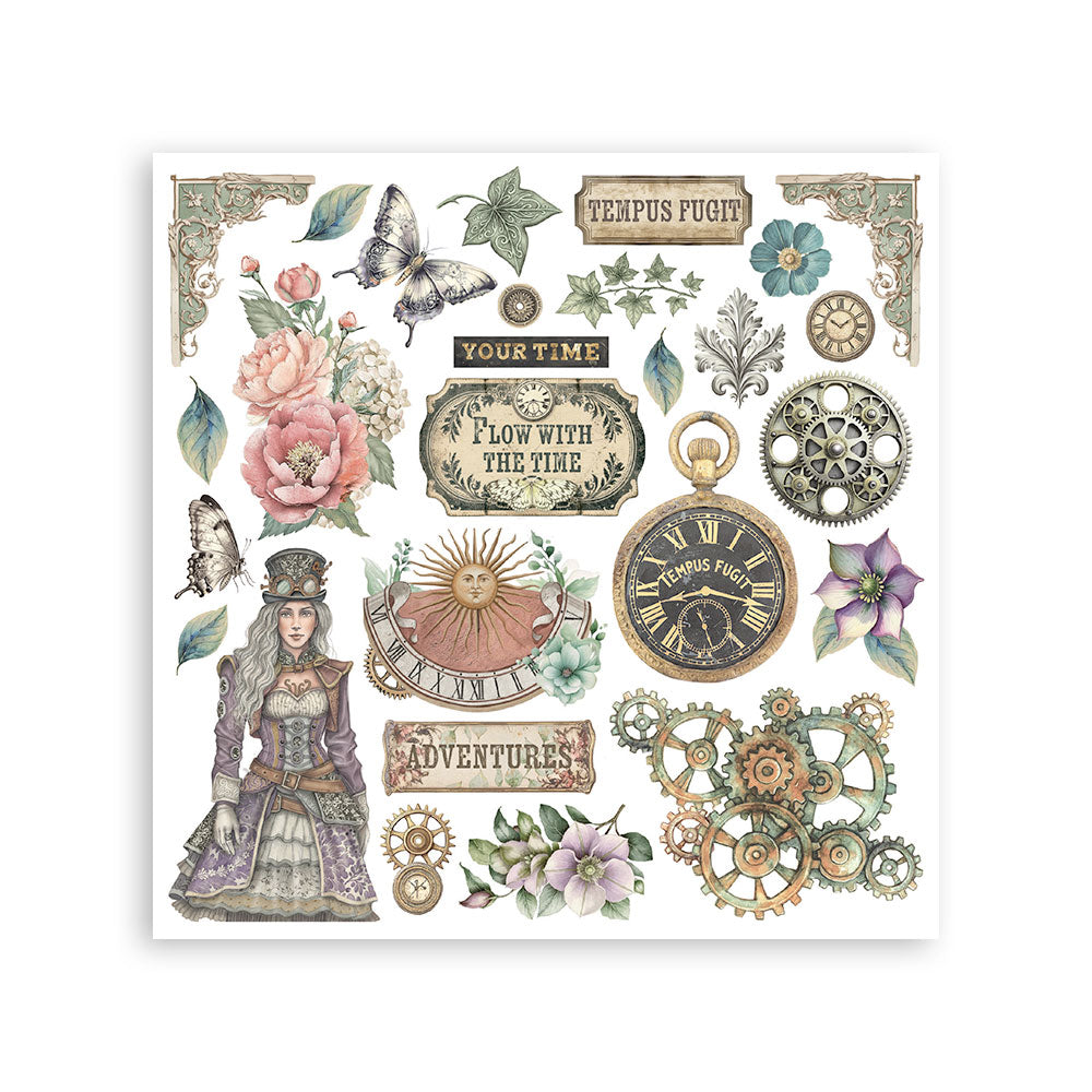 Stamperia GARDENS OF TIME Rub On ASSORTMENT KIT #DFLRBX11