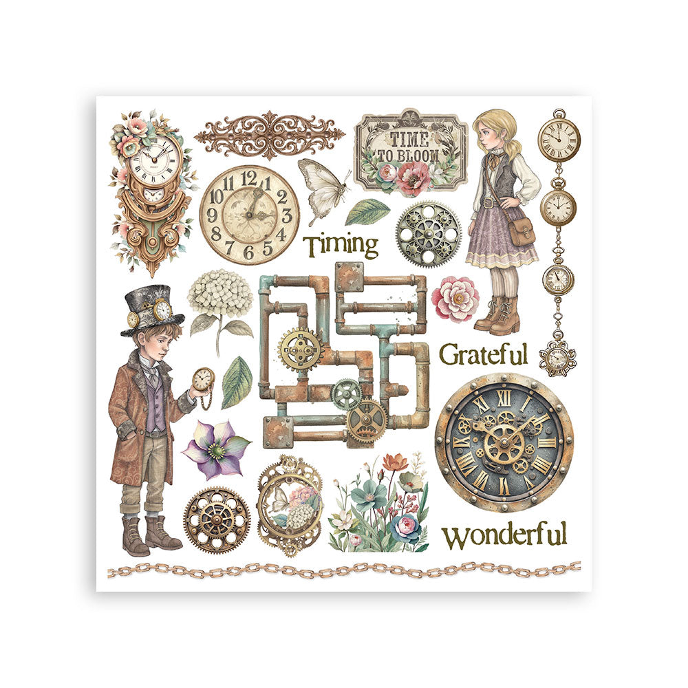 Stamperia GARDENS OF TIME Rub On ASSORTMENT KIT #DFLRBX11