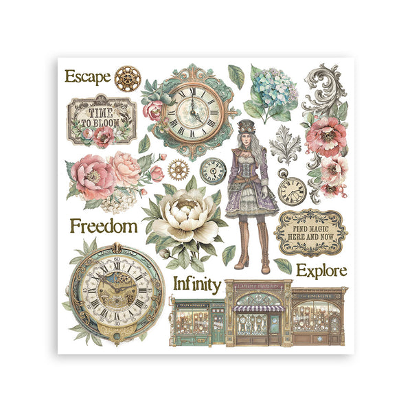 Stamperia GARDENS OF TIME Rub On ASSORTMENT KIT #DFLRBX11