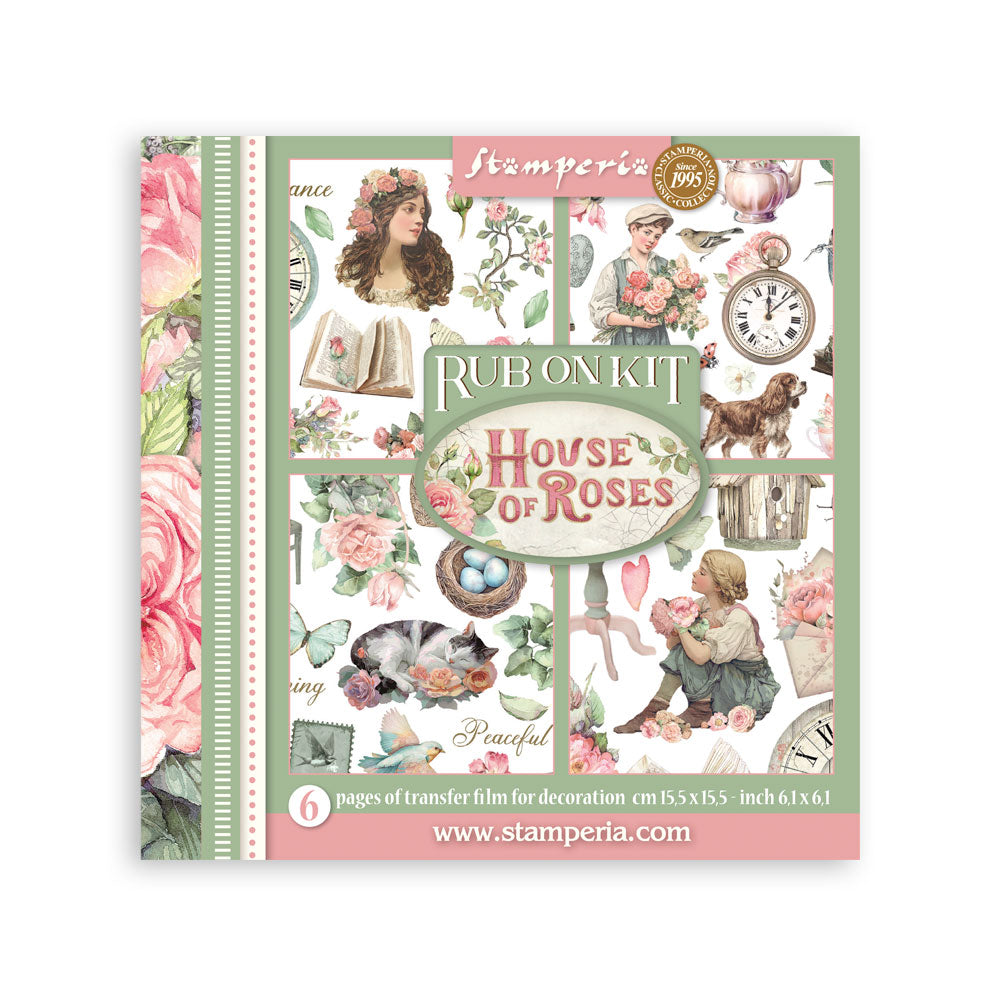 Stamperia HOUSE OF ROSES Rub On ASSORTMENT KIT #DFLRBX13 - NEW