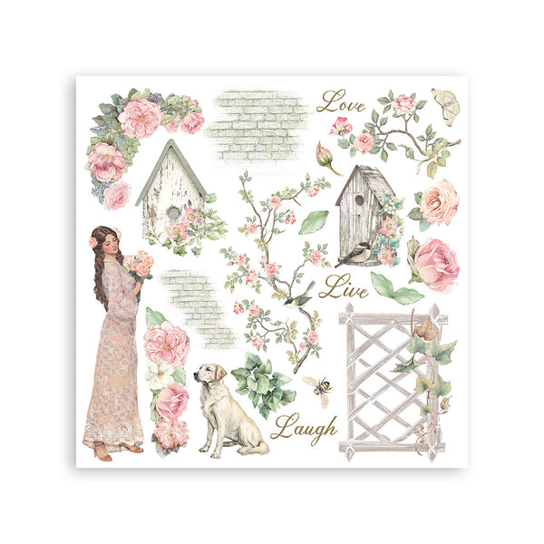 Stamperia HOUSE OF ROSES Rub On ASSORTMENT KIT #DFLRBX13 - NEW