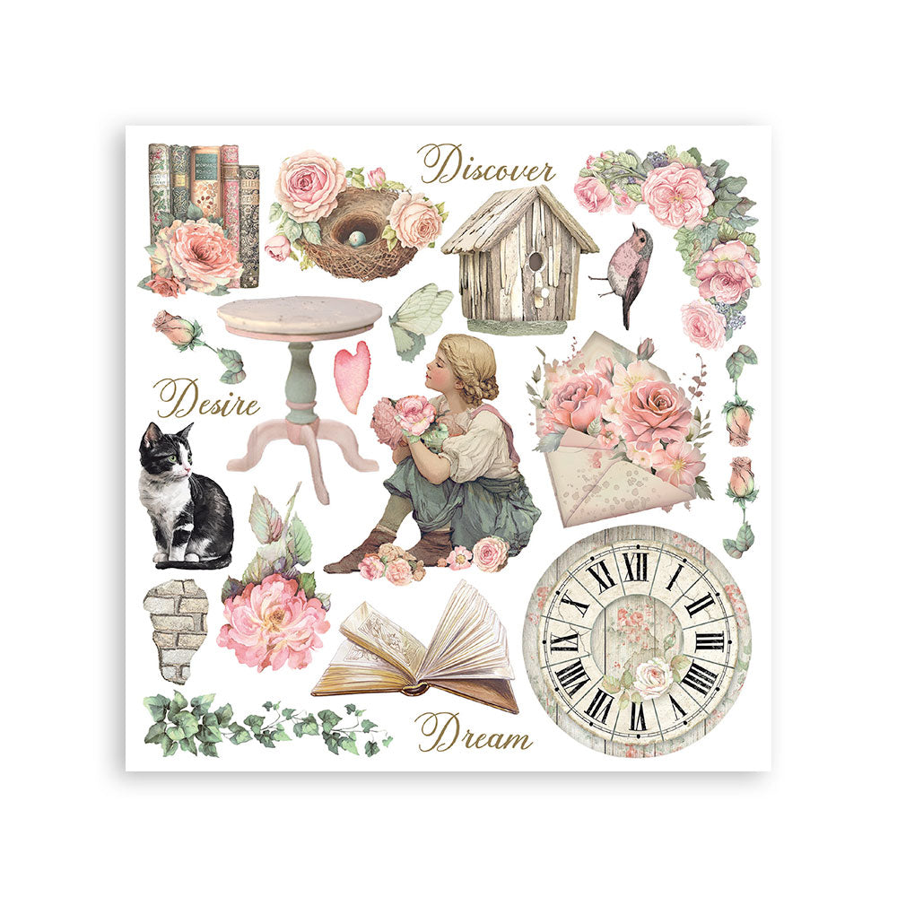 Stamperia HOUSE OF ROSES Rub On ASSORTMENT KIT #DFLRBX13 - NEW