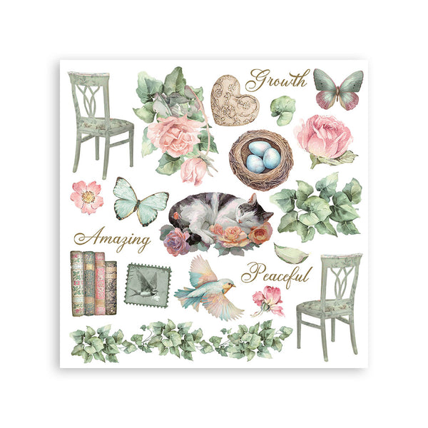 Stamperia HOUSE OF ROSES Rub On ASSORTMENT KIT #DFLRBX13 - NEW