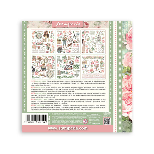 Stamperia HOUSE OF ROSES Rub On ASSORTMENT KIT #DFLRBX13 - NEW