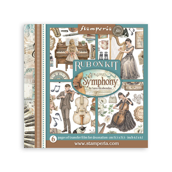 Stamperia SYMPHONY Rub On ASSORTMENT KIT #DFLRBX16