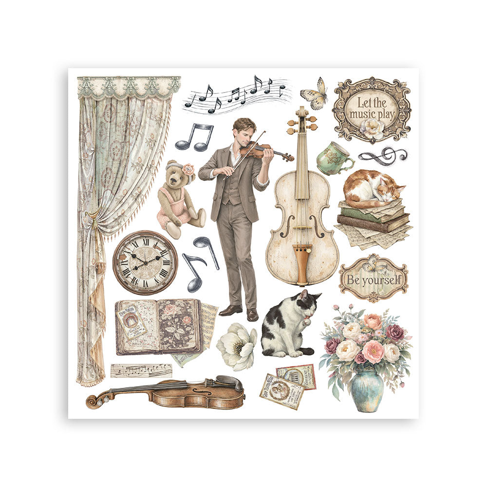 Stamperia SYMPHONY Rub On ASSORTMENT KIT #DFLRBX16
