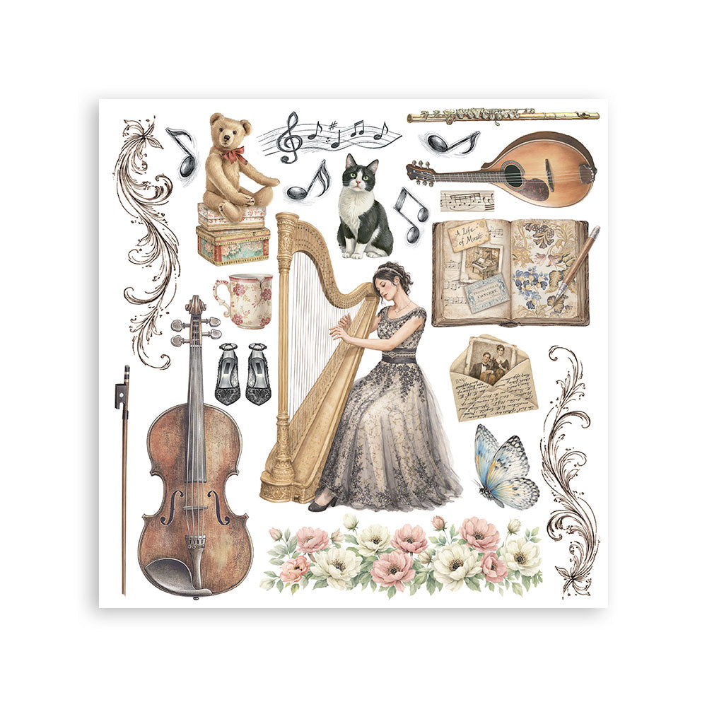 Stamperia SYMPHONY Rub On ASSORTMENT KIT #DFLRBX16