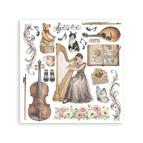 Stamperia SYMPHONY Rub On ASSORTMENT KIT #DFLRBX16