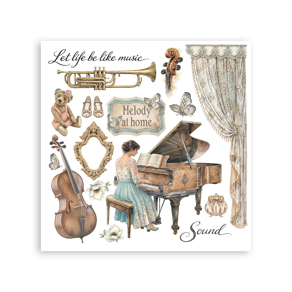 Stamperia SYMPHONY Rub On ASSORTMENT KIT #DFLRBX16