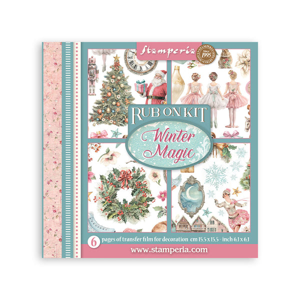 Stamperia WINTER MAGIC Rub On ASSORTMENT KIT #DFLRBX18